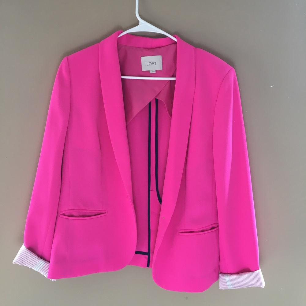 Hot Pink Blazer The Loft